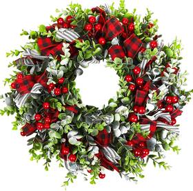 Mtsce 796025973381 Christmas Wreath Front Door Decoration Winter Garland Artificial W