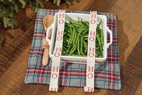 41170053g Mud Pie Christmas Gray Tartan Casserole Carrier Holder 2 Piece Gift Set