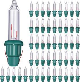 Mudder 445024079060 50 Pcs Replacement Mini Light Bulbs Christmas Tree 2.5 V Incandescent