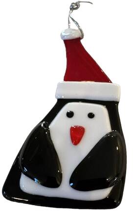 Aa4661 Murano Eg Glass Of Venice Penguin Christmas Ornament
