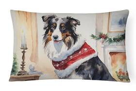 My Store 194030717417 Australian Shepherd Christmas Throw Pillow