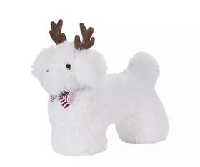 My Texas House 735732537189 Andy 12 Inch X 17 Christmas Toy Dog Holiday Decorative Pillow Nwt