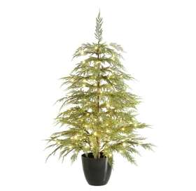 My Texas House 804606879301 Potted 4ft Pre-lit Cypress Artificial Christmas Tree 100 Led New