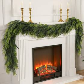 B0dd7f29j3 N&t Nieting 6ft Christmas Norfolk Pine Garland Real Touch Artificial Faux Green