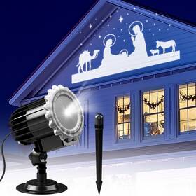 Se668-012 Nagudenfo Christmas Nativity Scene Projector Lights Outdoor Indoor Waterproof Holiday Proj