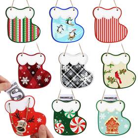Ornaments-55 Namalu 9 Pcs Wooden Christmas Money Holder Ornaments Diy Gift Hang Inch
