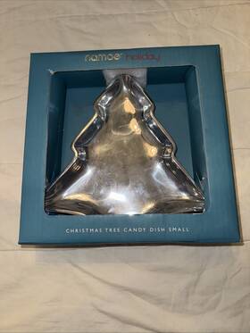 Mt1370 Namb Nambe Christmas Tree Dish Large New In Box