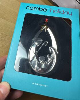 Nambe 672275008076 Nativity Christmas Tree Ornament Silver And Gold Plated - Nib