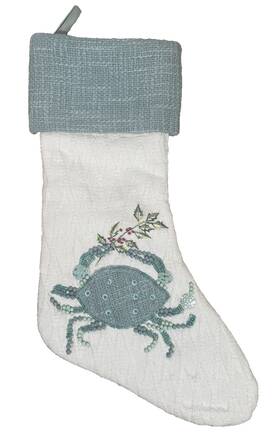 National Tree Company 729083003271 Hgtv Home Collection Embroidered Christmas Stocking Crab