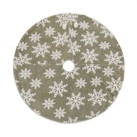 National Tree Company 729083003615 Hgtv Home Collection Decorative Christmas Skirt Gray Snowflake Pattern