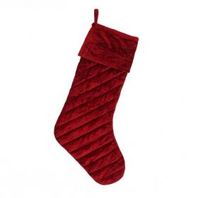 National Tree Company 729083140600 Hgtv Home Collection Quilted Christmas Stocking Red 10in