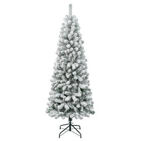 National Tree Company 729083275142 N First Traditions Acacia Flocked Medium Christmas 6 Ft