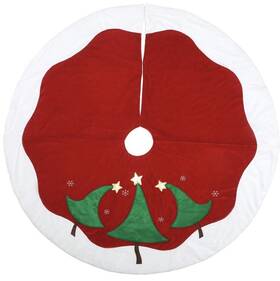 Ah63-pt14920c-1 National Tree Company Company-48 Inch Red Velvet Christmas Skirt Xmas Holiday New