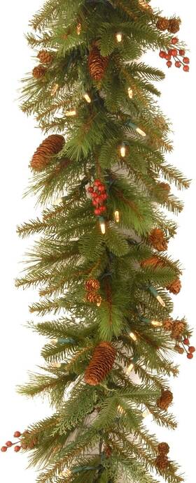 B00f3hufak National Tree Company Co Pre-lit Artificial Christmas Garland Evergreen 9ft