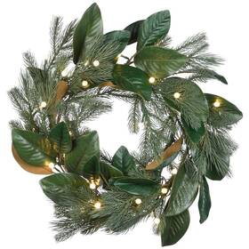 Dc13-317l-24w-b National Tree Company 24 Inch Magnolia Mix Pine Artificial Christmas Wreath With