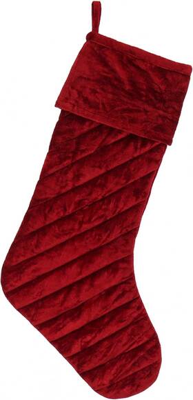 Dd94-tds1243rd National Tree Company Hgtv Home Collection Quilted Christmas Stocking Red