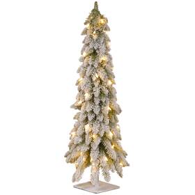Ftdf1-48alo National Tree Company 4 Ft Pre-lit Flocked Downswept Forestree Mini Artificial Christmas 100 C
