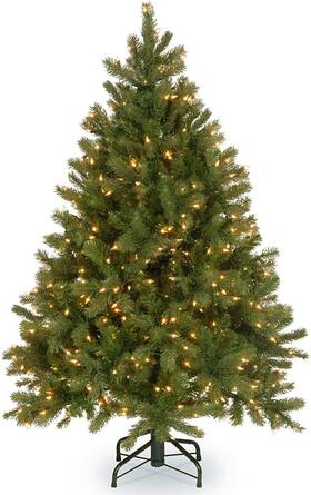 Pedd1-312-45 National Tree Company 4.5 Ft Pre-lit Downswept Douglas Fir Artificial Christmas 450 Clear Lig