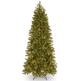 Pedd8-345d-70 National Tree Company Pre-lit Ftfeel Realft Artificial Slim Downswept Christmas