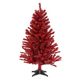 Pvc33-504-40-u-b National Tree Company 4ft Full Unlit Artificial Christmas Red Used