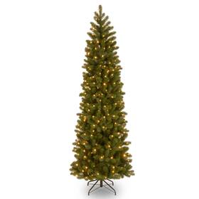 Pedd4-392d-65 National Tree Company Pre-lit Ftfeel Realft Artificial Slim Downswept Christmas