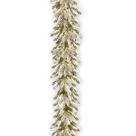Pesl3-307-9b National Tree Pre-lit Ftfeel Realft Artificial Christmas Garland Green Sheffield Spruce