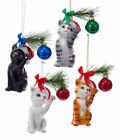 Nb1141 Kurt Adler Kitty Cats In Santa Hats Playing 086131395772