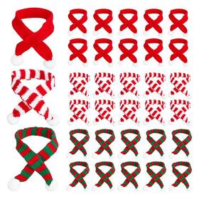 Diy-nb0008-79-us6 Nbeads 30 Pcs 3 Colors Christmas Mini Scarf Xmas Miniature Pet