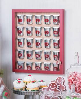 As-ach-08646 Ne-as Christmas Countdown Advent Calendar Fillable Pails Wooden Wall Decor 14.5 Inch H #646