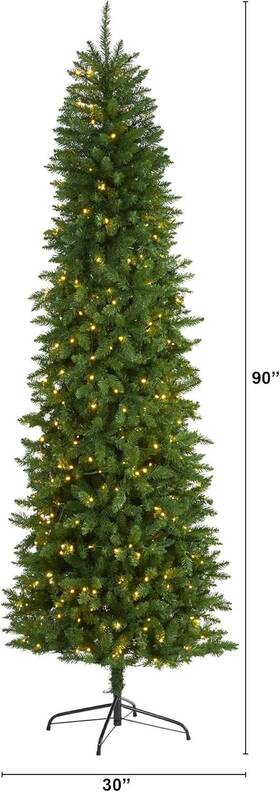 Nearly Natural 192897240505 8ft. Slim Green Mountain Pine Artificial Christmas Tree 400 Light