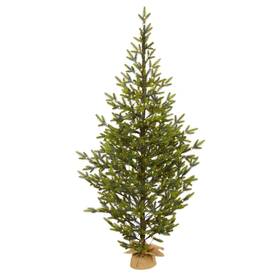 Nearly Natural 192897262026 6ft Pre-lit Fraser Fir Artificial Christmas Tree With 250 Leds And Burlap Base