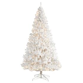 1860 Nearly Natural 192897370066 9ft. White Artificial Christmas Tree With Bendable Branch