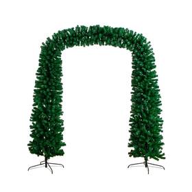 Nearly Natural 192897460385 8ft. Prelit Artificial Holiday Green Christmas Pine Archway Wi