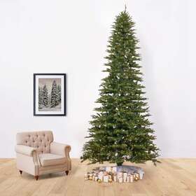 T4540 Nearly Natural 12 Belgium Fir Inch Look Artificial Christmas Tree With 1500 Clear Leds