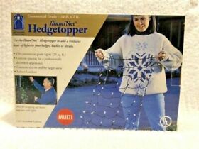728801 New Illumi-net Hedge Topper 10foot X 2foot Multicolor Christmas Lights In Outdoor C9