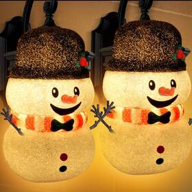 Slc2 Newbea 2 Pack Snowman Christmas Porch Light Covers For Lights Winter Holiday