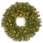 Nf3-308-24w-b National Tree Company Inch Norwood Fir Wreath With 729083654862