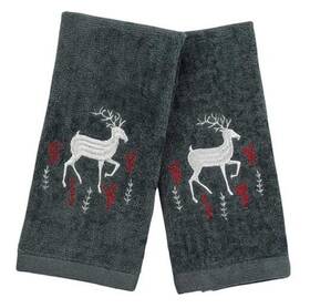 Nidico 743598033455 Holiday Christmas Cotton Towels Noble Reindeer Buck Deer Design