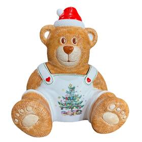 Nikko 033705085058 Rare Vintage Holiday Teddy Bear Spode Christmas Tree Cookie Jar