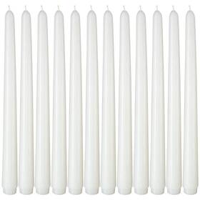 Niky 738156802789 10 Inch White Taper Candles For Christmas Set Of 12 Unscented Dripless