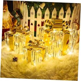 Gp-sw045dc0600-ip44-1c Ningbo Miclion Led Lighting Co. Ltd Set Of 3 Christmas Lighted Gift Boxes Outdoor Indoor Golden