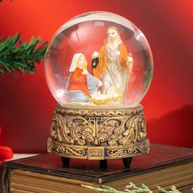 Ningbo Xinfei Technology Co. Ltd. 808412682117 Dusvally Snow Globe With Music Christmas Decorations For Home Glitter Spinning