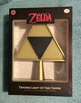 Si1428 Nintendo Zelda Triforce Light Up Christmas Tree Topper 2022 Collectible 9 Inch Led