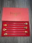 0987765 Nip Bombay Company Christmas Glass Bling Stirrers Set Of 6 Stir Sticks