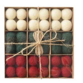 No 694780981989 Christmas Wool Balls 36 Pcs/box For Xmas Tree Home Party Decoration Colorful