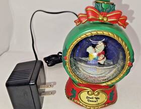 Noma 028208290009 Vtg 1995 Let It Snow Illuminated Christmas Globe Motorized Santa Dance