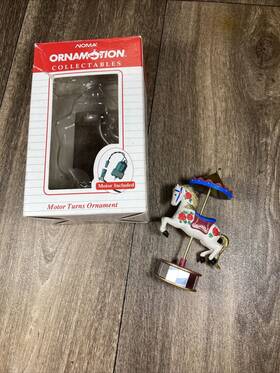 2342 Noma Ornamotion Carousel Horse Ornament Rotating Christmas Tree 1989