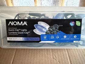 Noma 937476974877 C9 Led Quick Clip Christmas Lights Built-in Clip-on String