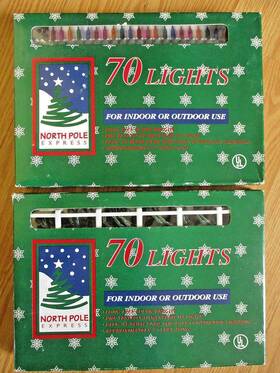North Pole Express 017816581708 Multicolor Christmas Led Lights 70ct Set Of 2 Indoor Outdoor