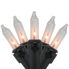 Northlight 191296023405 100ct Clear Mini Outdoor Christmas String Lights 21.5ft Black Wire